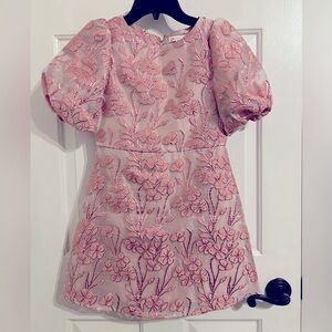Elegant Pink Floral Kids Dress